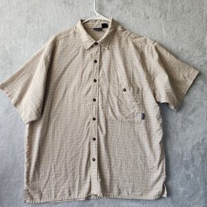 Vintage Patagonia Shirt Mens Size Large Puckerware Check Plaid Seersucker